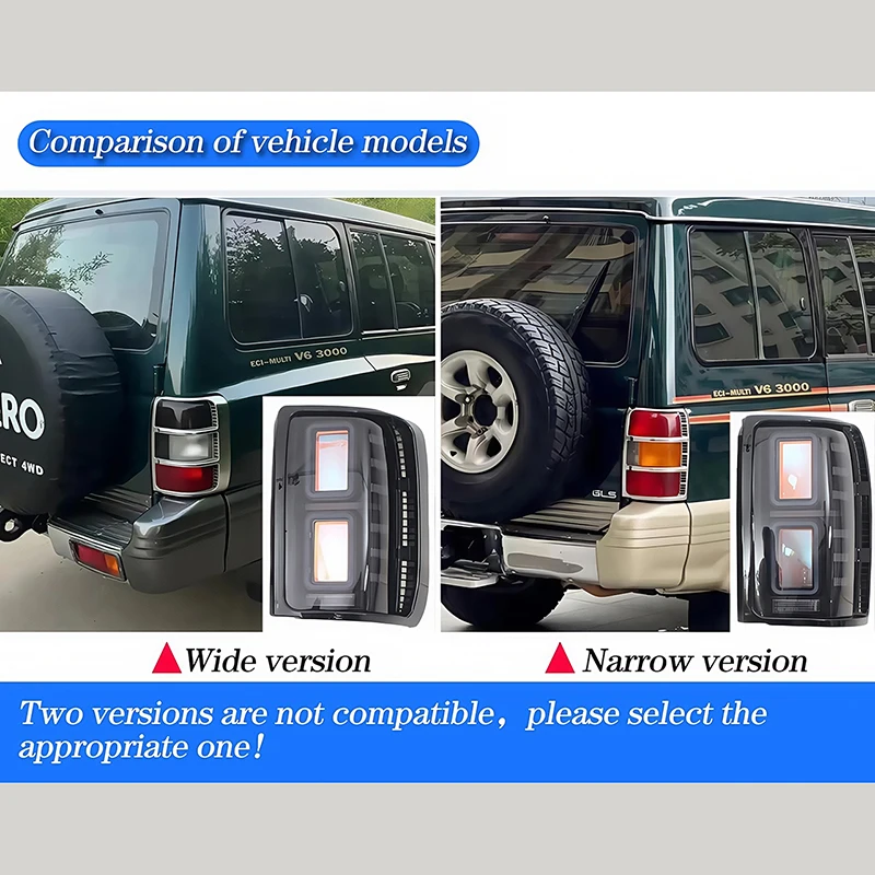 Sequential Turn Signal  SequentialIndicator Rear Lamps Assemb LED Tailights Fit for PAJERO V33 V43 V55 1991-1999 MONTERO