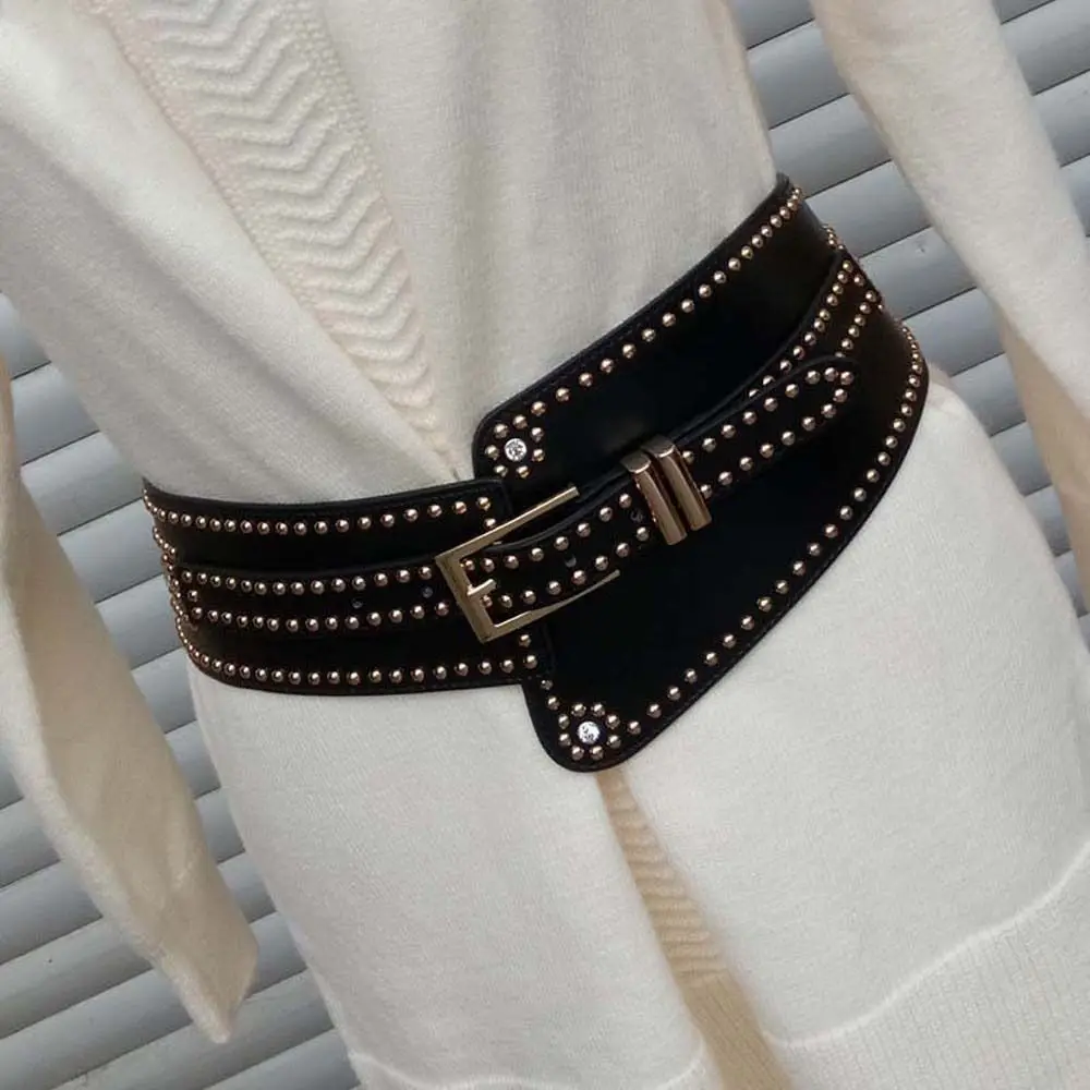adjustable-rivet-wide-waistbands-punk-style-personalized-design-y2k-cool-girls-belt-solid-color-rhinestone