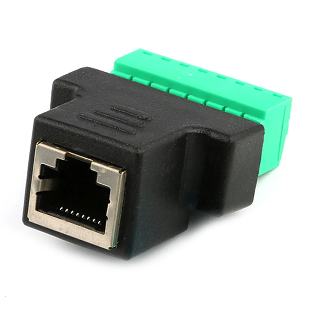 Durable RJ45 hembra a conector de 8 pines con terminal de tornillo
