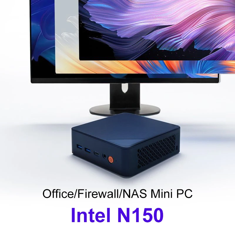 كمبيوتر صغير Intel N150، 2x2.5G LAN (i226)، 2xM.2 NVMe SSD، DDR5، Office/Firewall/NAS Router Server، Windows 11، NUC كمبيوتر صغير #1