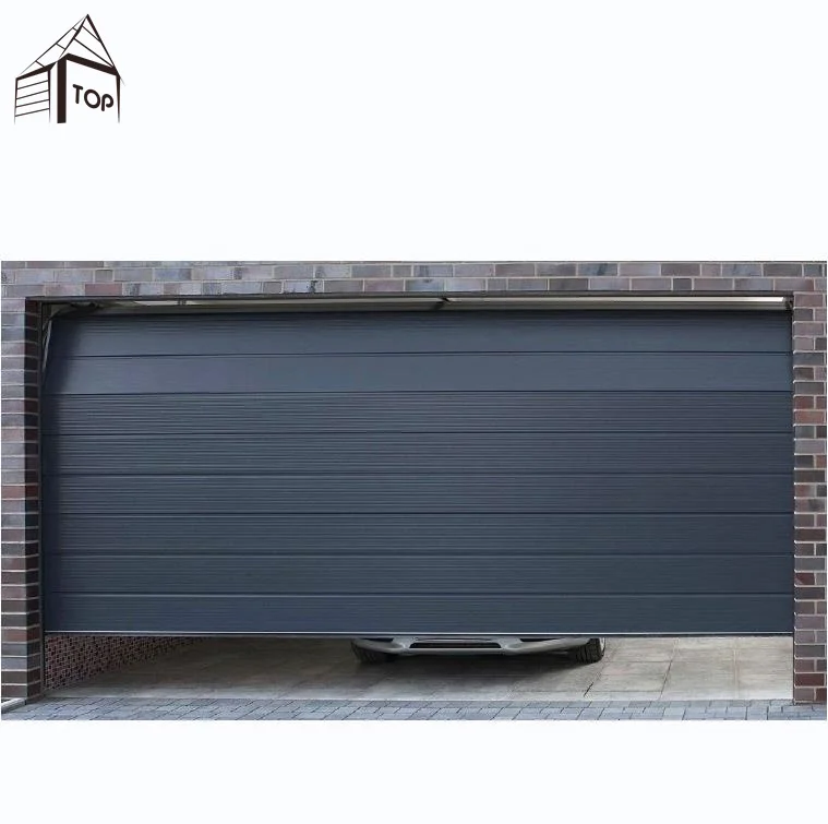 自動開閉式ガレージセクショナルドア、オーバヘッドガレージドア、16x7アルミ製耐風ガレージドア