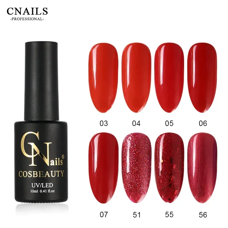 Nail Gel Polish Red Series Soak Off  Semi Permanent Base Coat Varnish Gel Ongle UV LED Nail Gel Lacquer Nail Art Decorations