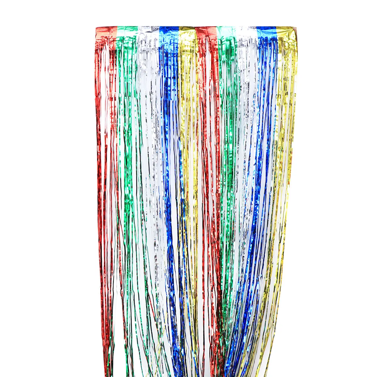 

Foil Fringe Curtain Door Decoration Colorful Tinsel Party Curtains Durable Non Fading Smooth Easy Installation Birthday Wedding