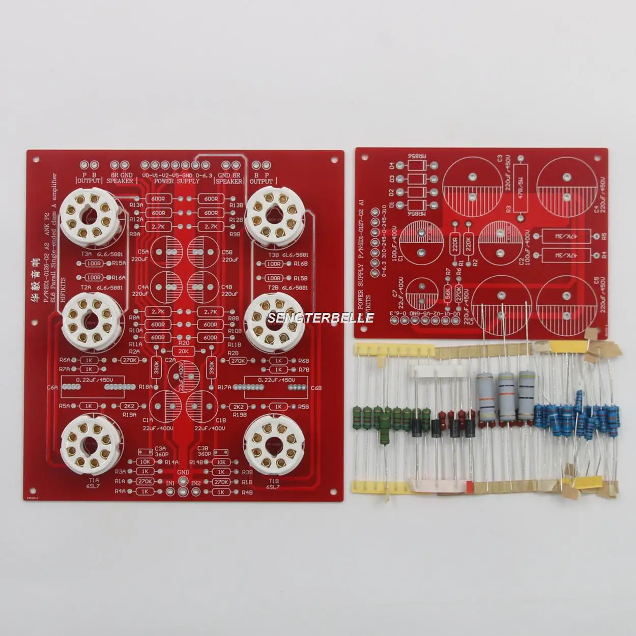 

【Simple Version】HiFi AN P2SE 6L6+6SL7 Parallel Single-Ended Stereo Tube Amplifier Board Kit +PSU Kit