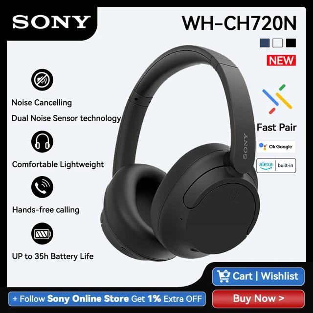 SONY WH-CH720N Wireless Noise Cancelling Headphone Adjustable Ambient Sound  & Adaptive Sound Control Up to 35h Battery Life - AliExpress 44