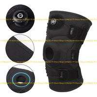 A1A2 Adjustable Knee Support Brace Hinged Knee Brace with Side Stabilizers Open Patella Support Wrap for Women Men Running