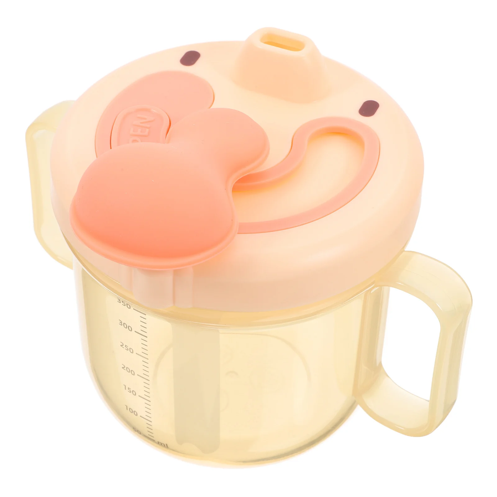 

Silicone Baby Cup Straw Elderly Care Toddler Training Dysphagia Drinking No Spill Pink Milk Water Handles Bubble Tea Cup