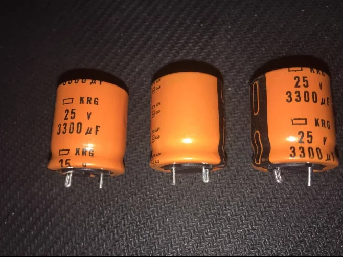 30pcs/lot 3300UF 25V KRG Japanese NIPPON 16x20 Orange Leather Audio Electrolytic Capacitor free shipping