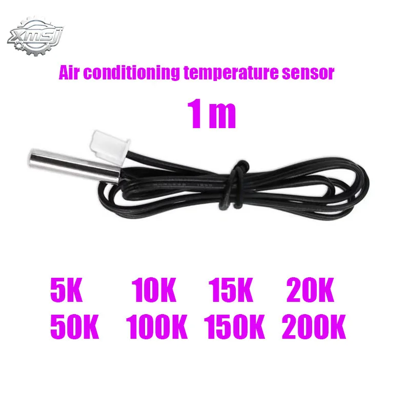 Electric Water Heater Temperature Sensor Probe Solar Thermal Head Air Conditioning 100cm Length 5K10K15K20K25K50K 100K 150K 200K