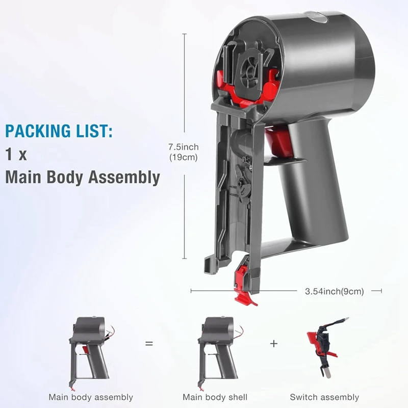 Main Body Assembly Housing Replacement For Dyson V8 SV10 Vacuum Cleaner Main Body Service Assembly Casing