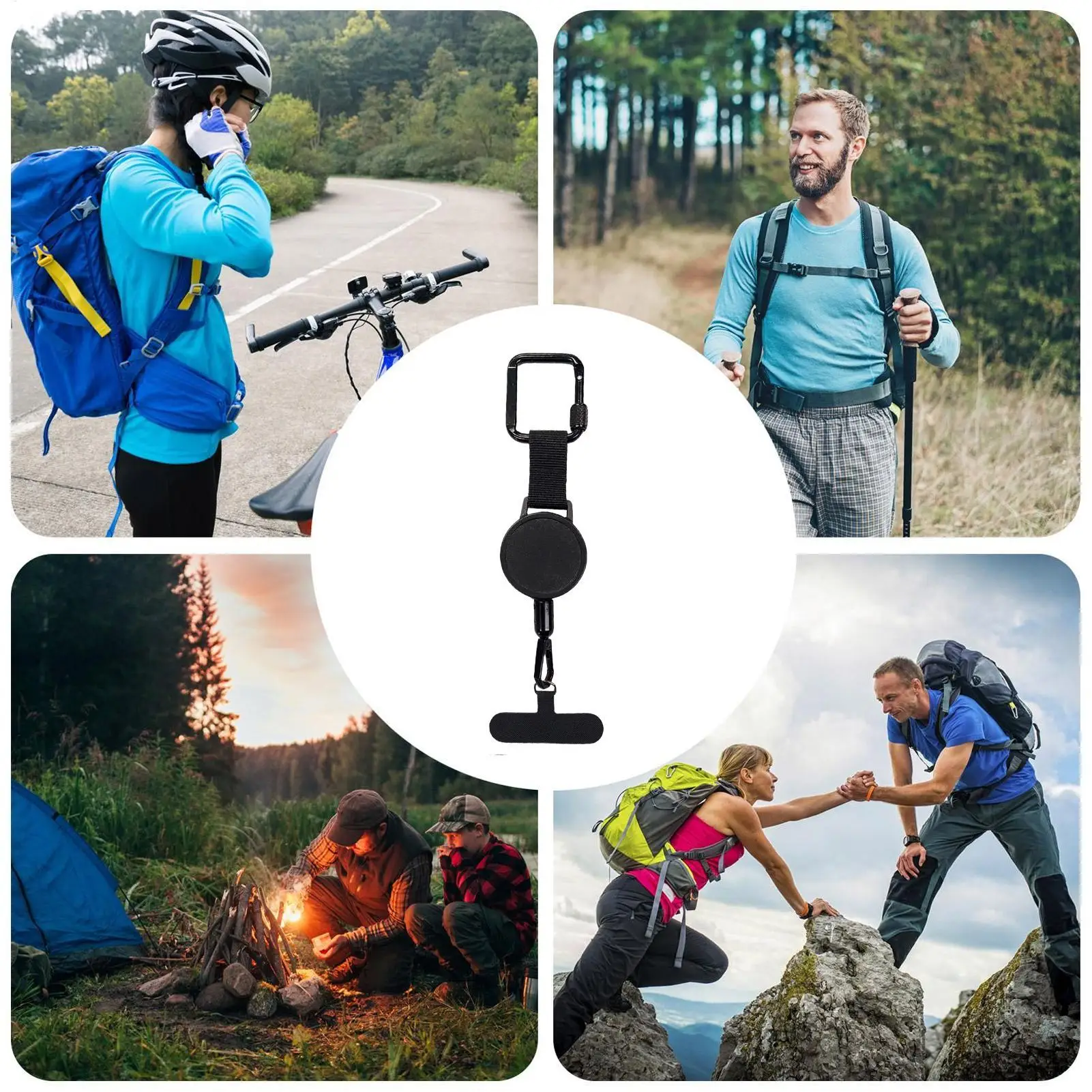 Retractable Lanyard Anti-Theft Phone Holder Outdoor Travel Phone Lanyard Strap Smartphone Safety Tether With Belt Clip view 6