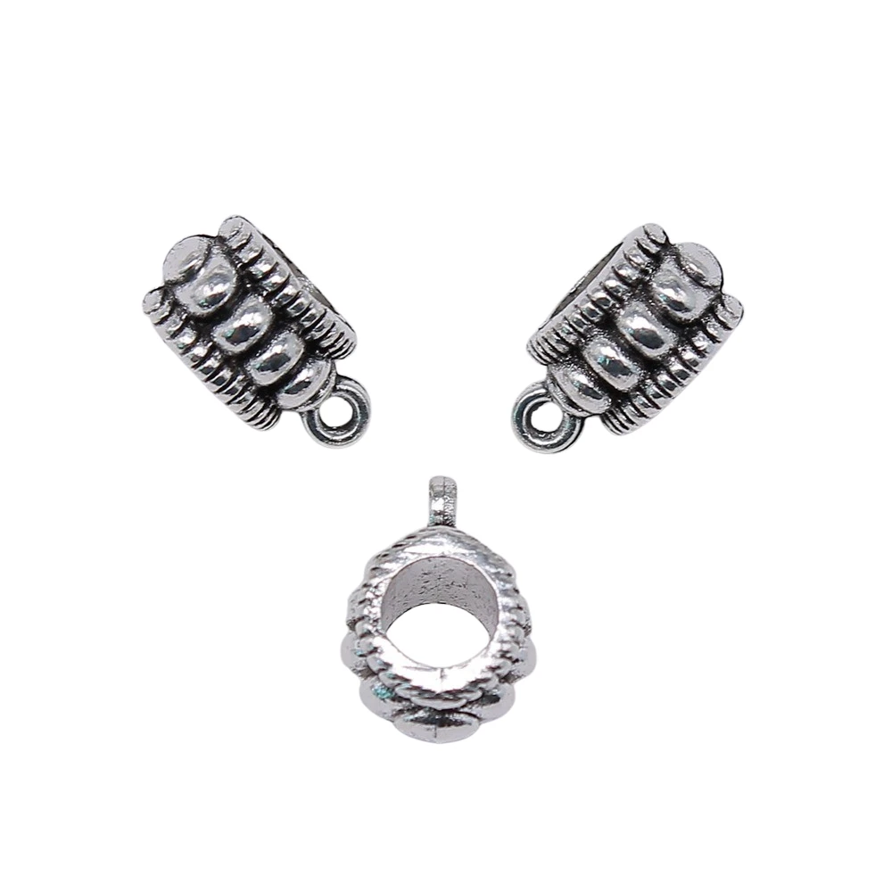 WYSIWYG 5pcs 12x9x6mm Beads Bails For Jewelry Making DIY Necklace Bracelet Beads Bails Charms Charm Beads Bails