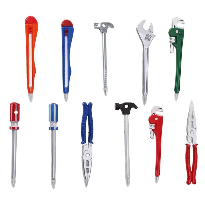 Tool Ballpoint Pens Portable Pens With Pipe Pliers Spanner Hammer Design Writing Ballpoint Pens Hardware Hand Tool Pens For