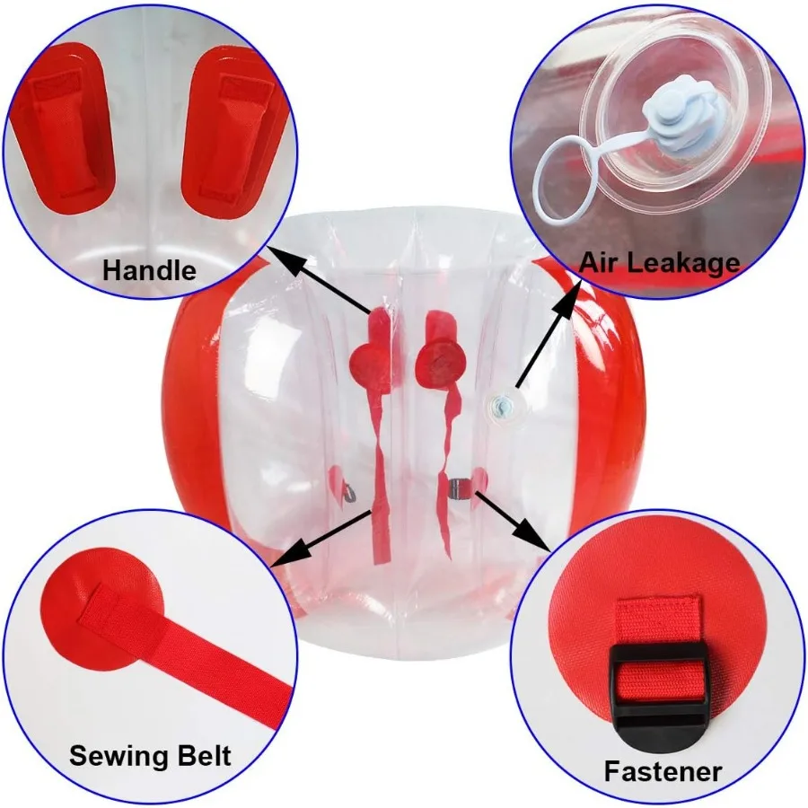 2 Pack Inflatable Bumper Balls for Adults and 4ft/1.2m Giant Sumo Balls Body Bumpers for Outdoor Play Human Bubble Ball and Ham