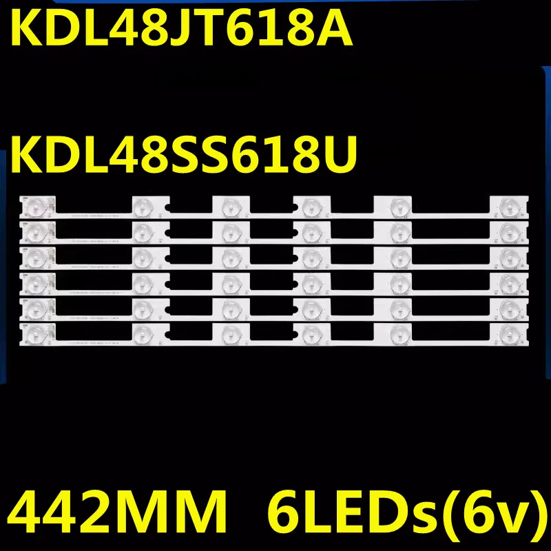 

30PCS 6LED(6V) 442mm LED Backlight Strip KDL48JT618A KDL48SS618U 5018539 DL4845 Dl4844 48l5400 48l2400 PH48S61 Ph48s61sg
