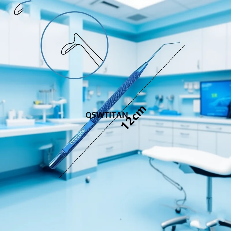 Fukasaku Small Pupil Snapper Hook Ophthalmic Hooks Smooth Polished Notch Eye Surgical Instruments