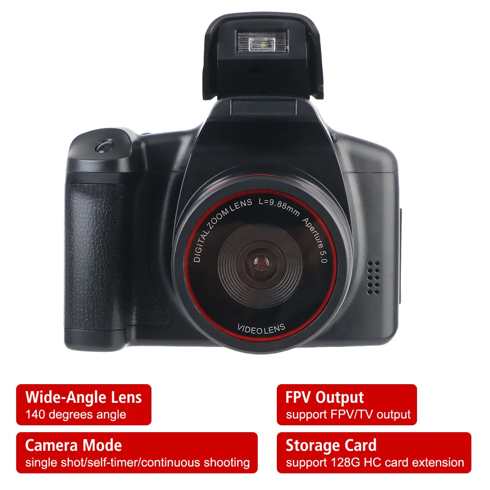 Portable 1080P HD 16.0 Megapixels Sensor Digital Zoom Lens 2.4