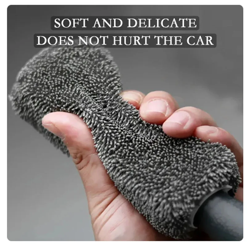 Car Wash Tire Brush Fiber Car Wheel Brush Twist Braid Cloth Wipe Car Cleaning Supplies