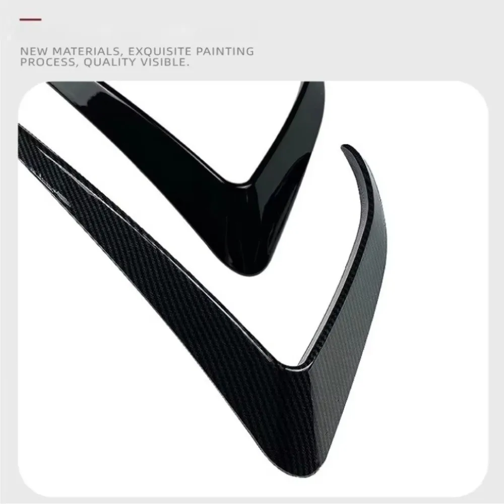 1Pair Glossy Black Fog Lamp Wind Fin Spoiler Carbon Look Body Kit Fog Light Eyebrow for Tesla Model 3 2017+ Model Y 2019-2024 view 5