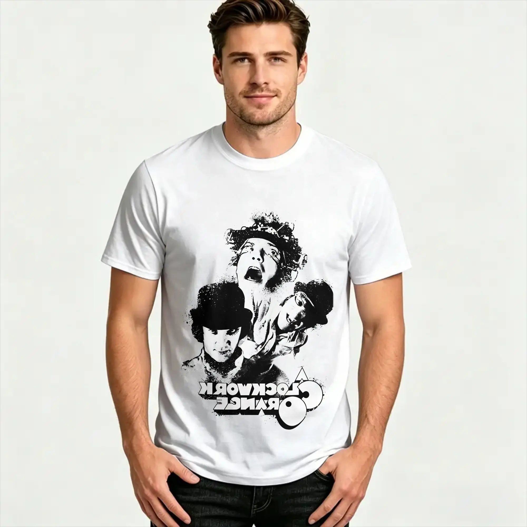 Clockwork Alex T-Shirt  Leisure T Shirts Short Sleeve Y2K Retro Tshirt Summer 100% Cotton Oversized Top Tees
