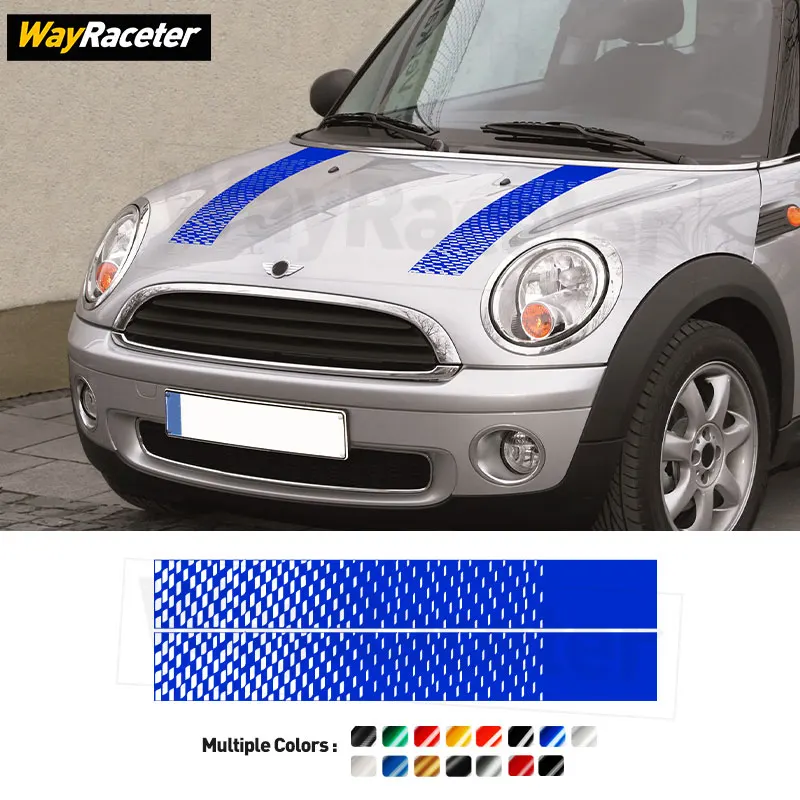 

2 Pcs/Set Edition Maxi Tuner Bonnet Hood Stripes Sticker Graphics Vinyl Decal For MINI JCW R56 John Cooper Works R57 Accessories
