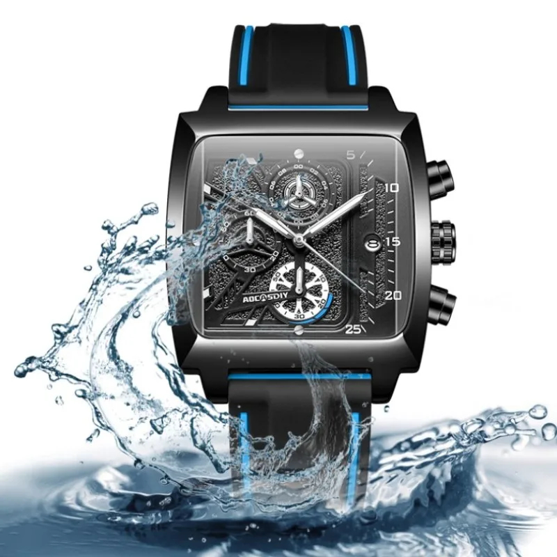 Watch for Men Casual Quartz Wristwatches Large Dial Sports Watch Waterproof Wristwatch Leisure Business Men\'s Watch reloj hombre