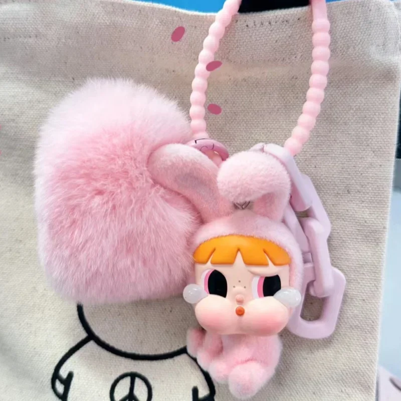 Crybaby Powerpuff Girls Car Key Cartoon Pendant Bag Pendant Doll Kawaii Backpack Decoration Ornaments Doll Girl Birthday Present