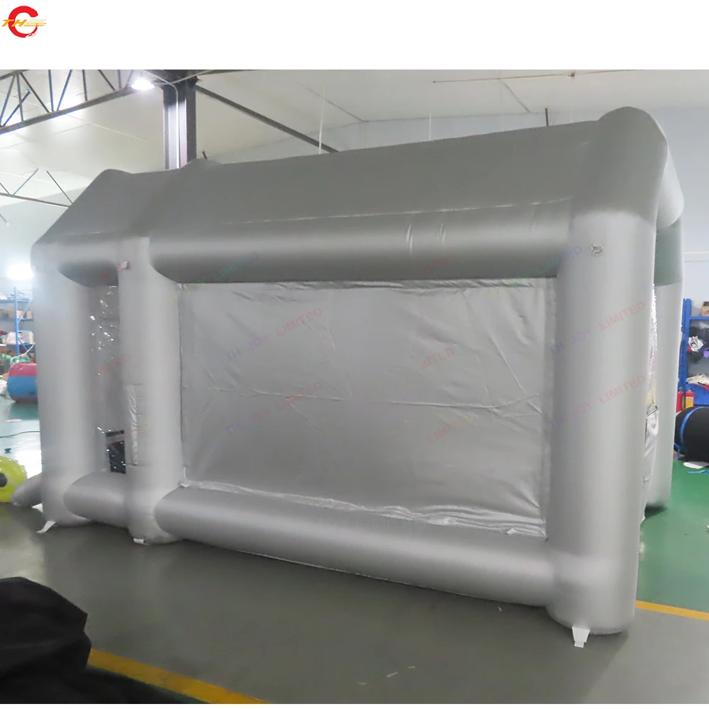 Fast Door Shipping 4.3x2.5m Oxford Fabric Motorcycle OEM Inflatable Spray Booth Inflatable Paint Booth Tent for Car Center