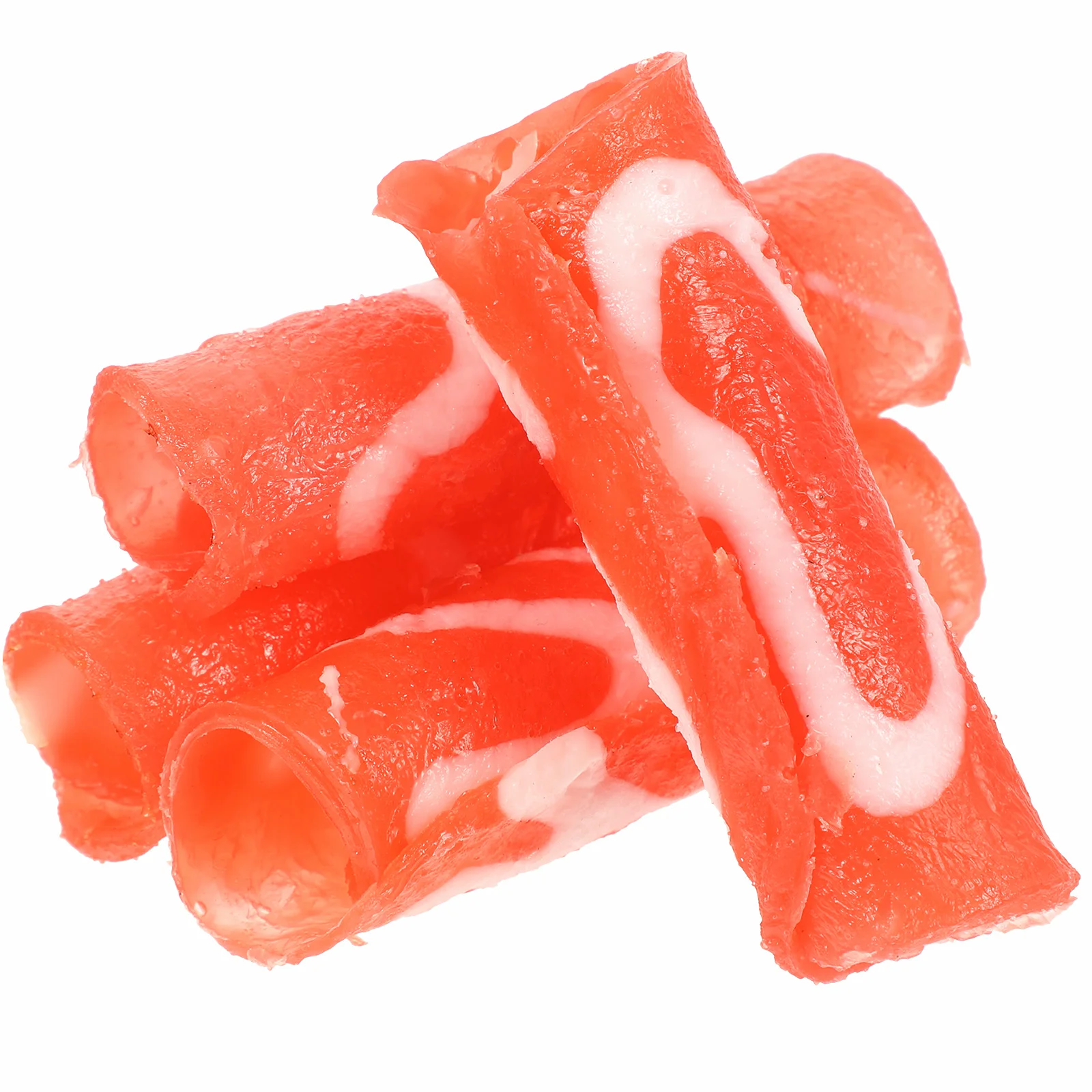 4 Pcs Simulation Meat Roll Toy Food Samples Fake Artificial Realistic Pvc Prop Child Ornament