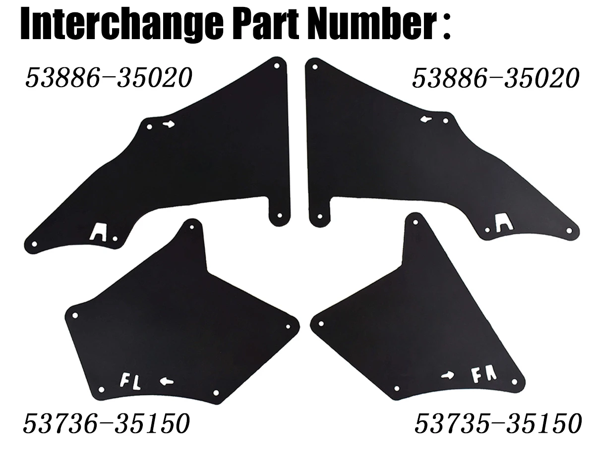 Car Front Wheel Fender Leather Front Fender Lining / Suitable for Toyota Prado 2700/4000/Land Cruiser Prado 03-20 Splash Fender