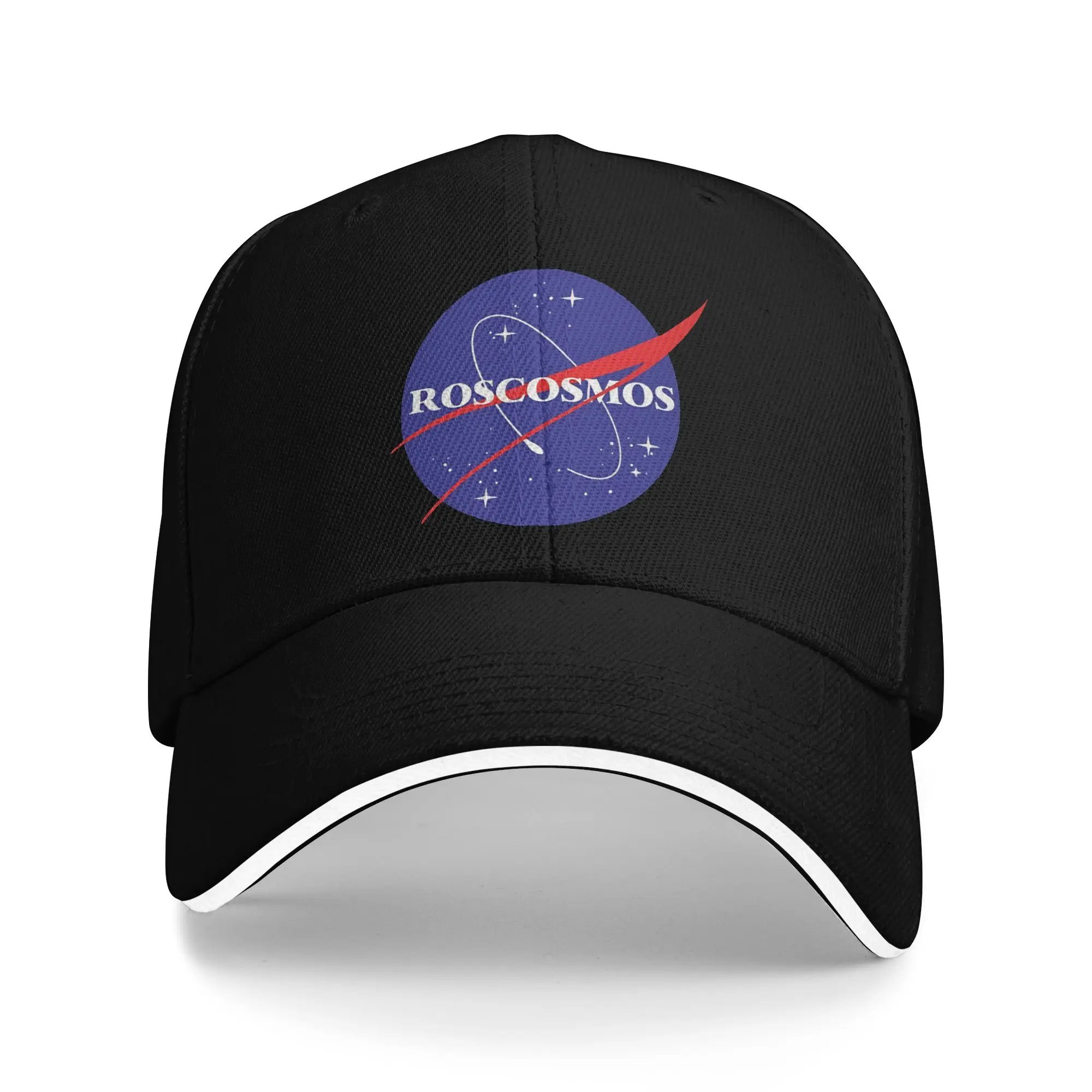 Roscosmos Blue Circle Space Logo Casual Baseball Cap  Kpop Rock Trucker Hat Summer Dropshipping Men Women Fashion Baseball Caps
