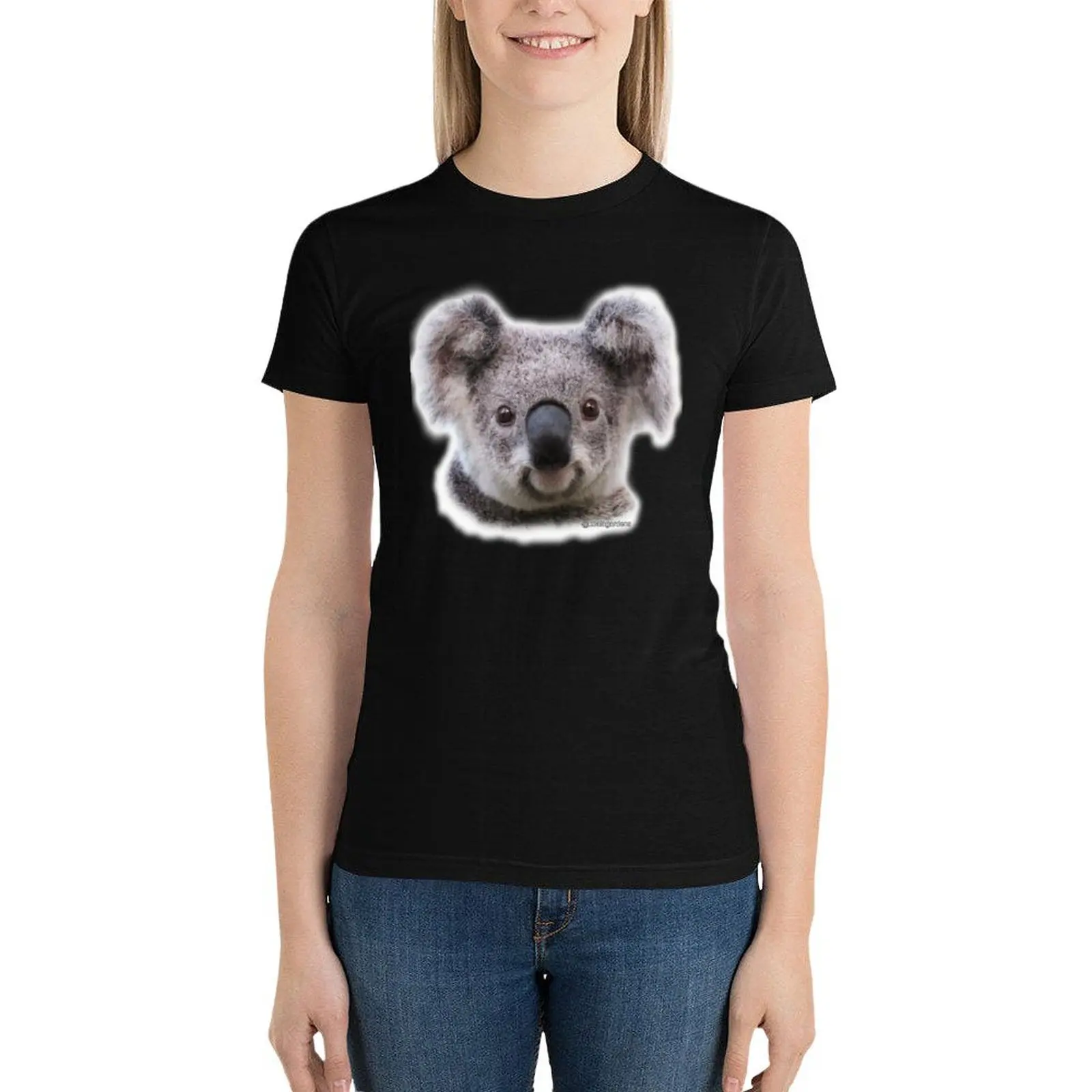 

Krissy koala - wild and free T-Shirt Female clothing anime clothes t-shirts for Women cotton