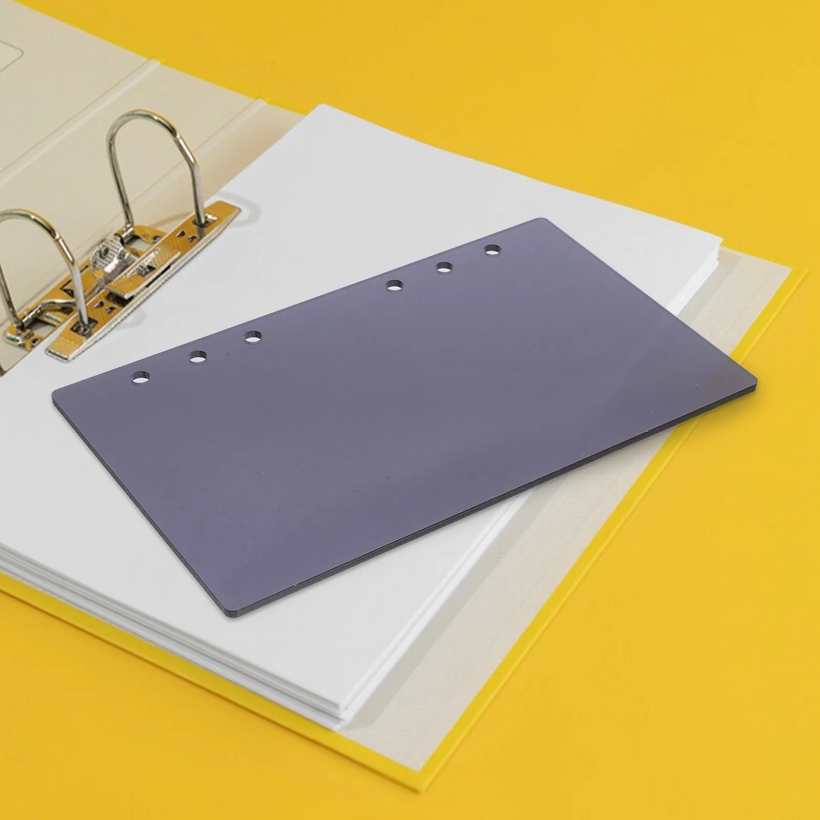 A6 capa de pasta de folhas soltas acrílico recarregável 6 buracos portátil diário planejador pasta de arquivo organizador para viagens de escritório em casa