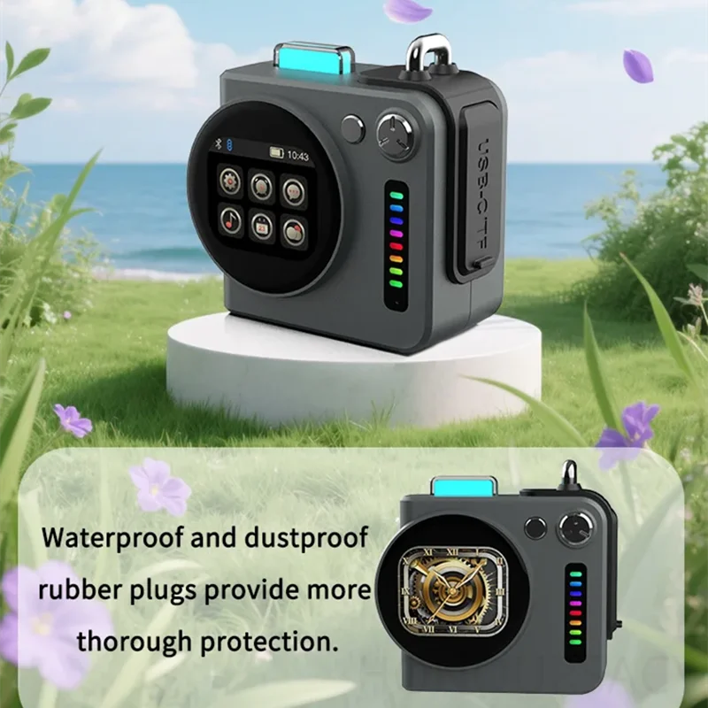 Hoge kwaliteit draadloze luidsprekers Slimme draagbare HD Touch Display Klokken Bluetooth-luidspreker Buitensporten Waterdichte kaart Subwoofer