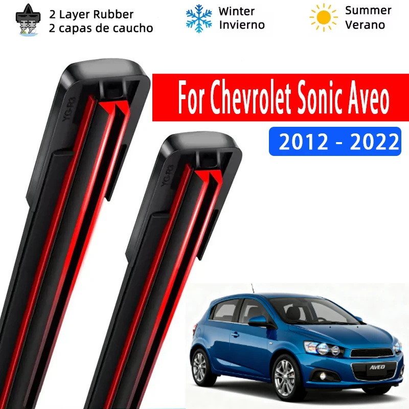 

Wiper Front Wiper Blades For Chevrolet Sonic Aveo 2012 - 2022 Windshield Windscreen Rain Brushes 26"+15" Accessories