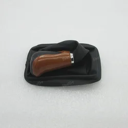 For BYD F3 F3R 2005-2013 5-Speed Gear Shift Knob With Collars Gear Shifter Lever Dust Anti-dust Cover Cowhide Black