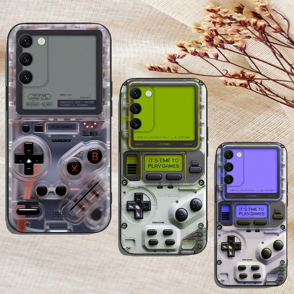 

Retro Game Console Phone Case For Samsung Galaxy A13,A21s,A22,A31,A32,A52,A53,A71,A80,A91 Soft Black Cover