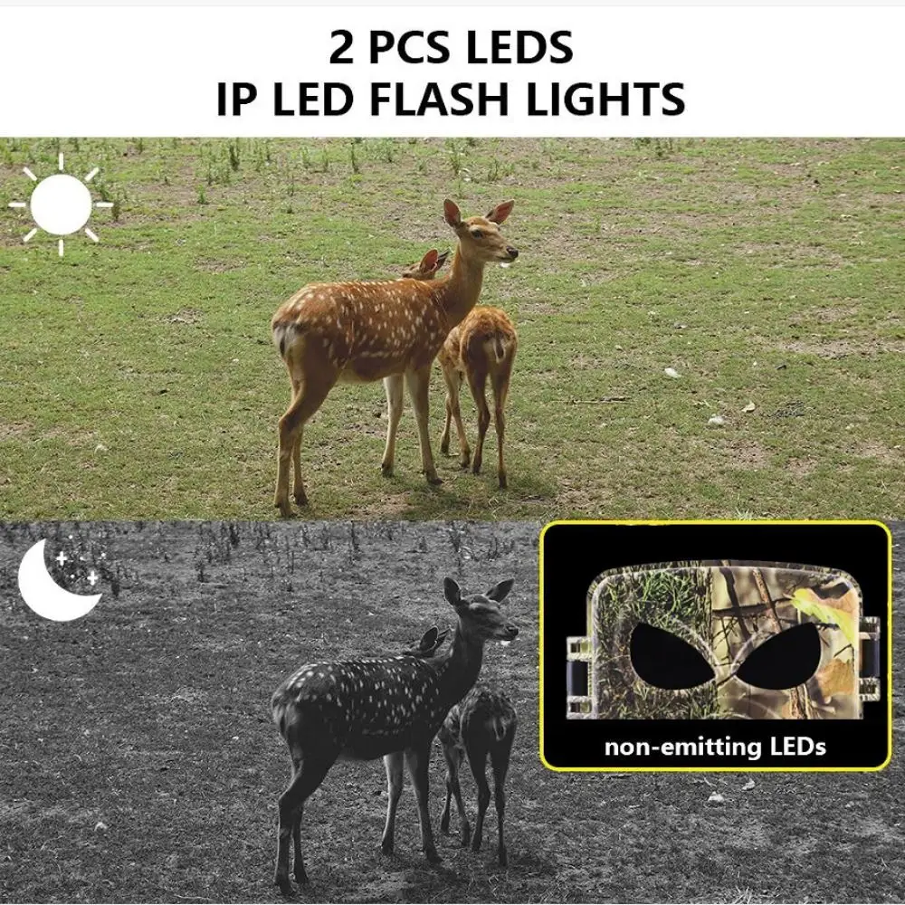 

8K PR8000 Wifi Camera No Glow Night Vision IP65 Waterproof 120° Motion Wildlife Photo 60MP Photo 2.0 Inch LCD Screen