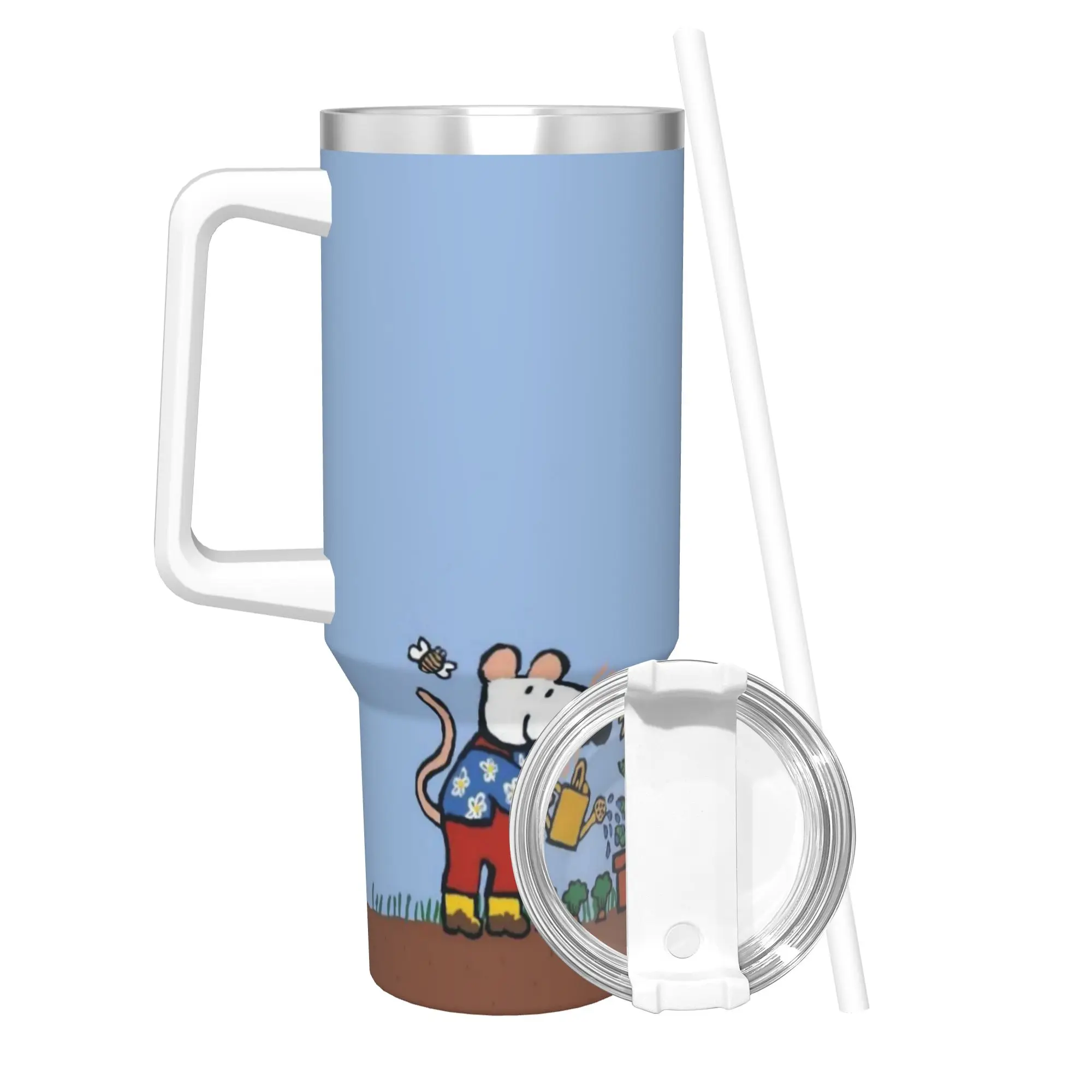 Maisy Mouse 40oz Tumbler Stainless Steel Double Wall Vacuum Insulated  Travel Mug With Straw
