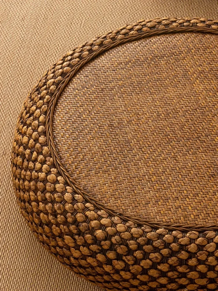 Rattan futon tatami seat cushion Japanese-style home bedroom meditation tea ceremony bay window straw mat hit living room seat