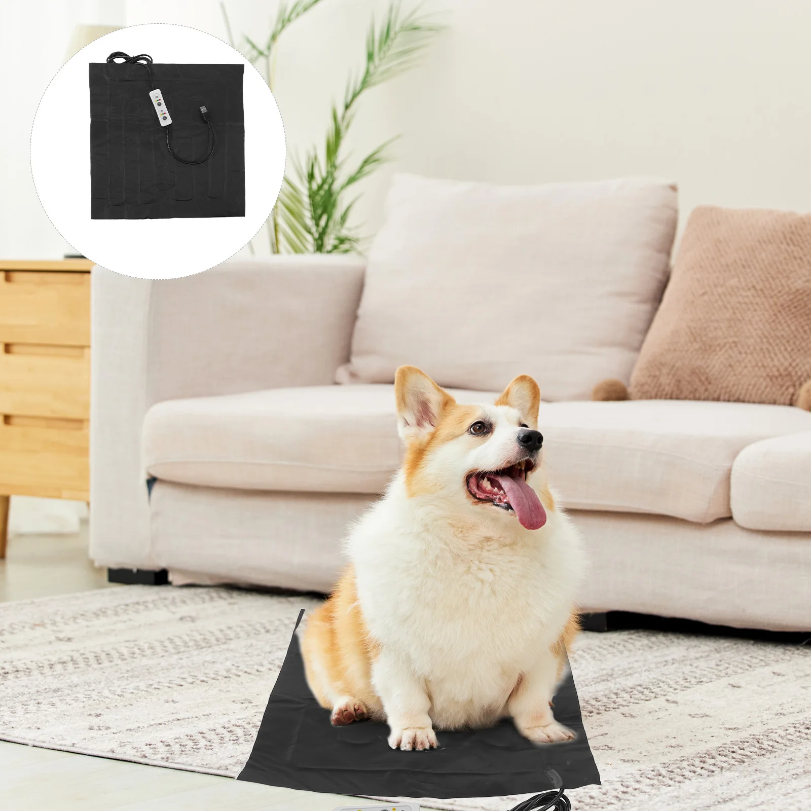 

1pcs Pet Heating Pad Usb Powered Adjustable Temperature Dog Cat Heated Mat Small Animal Warming Cushion Electric Heatpad With