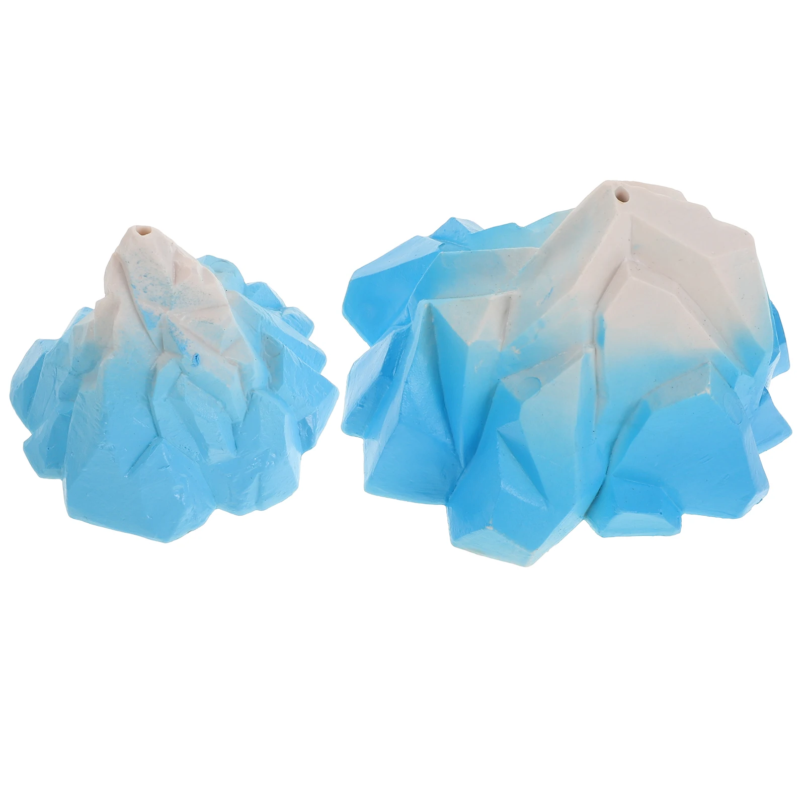 

2 Pcs Iceberg Micro Landscape Ornaments Countertop Pebble Maker Crystal Clusters Crafts Aquariums Mountain Resin
