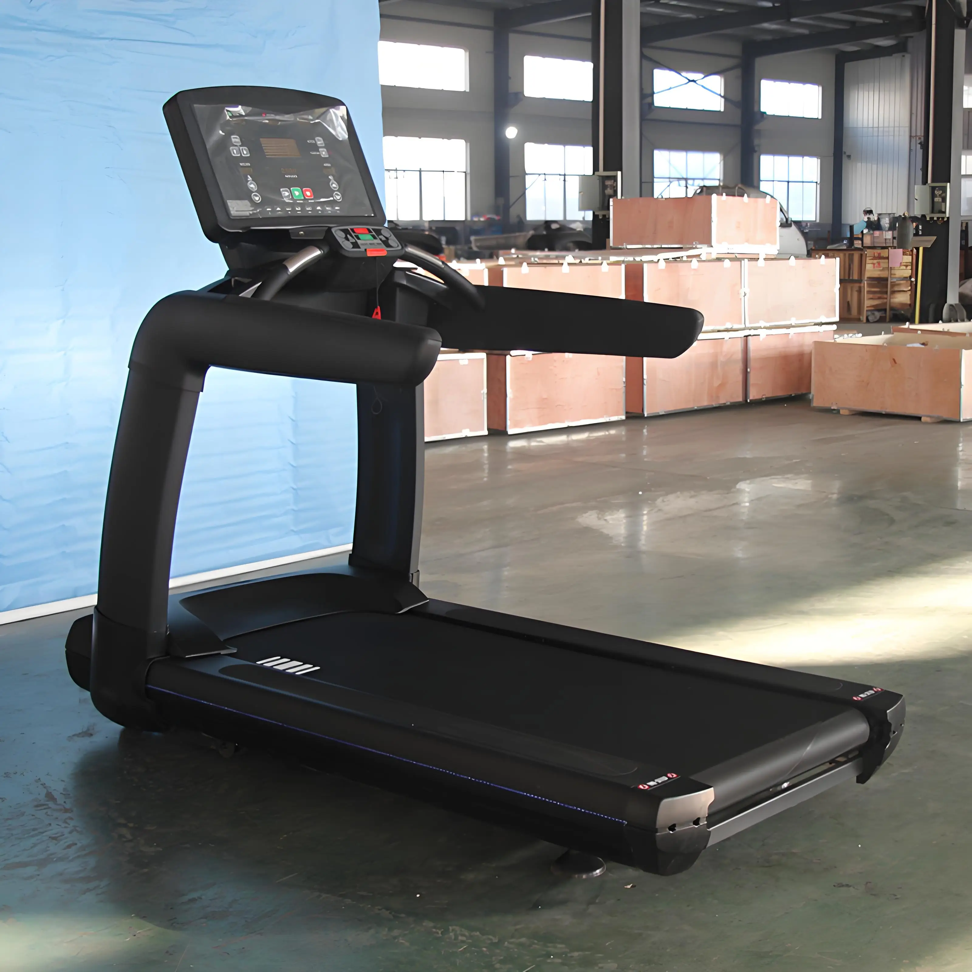 Commercial 18.5 Inches Motorized Electric Treadmill for Cardio Training Portable Fitness Equipment with Key Board