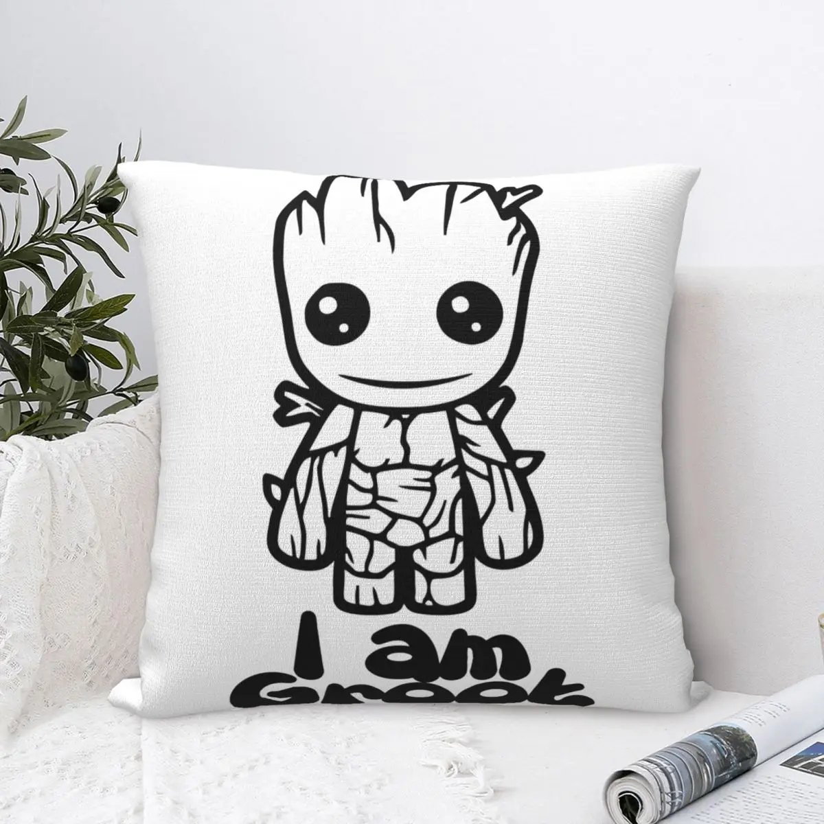 Guardians Of The Galaxy Groot Pillowcases Soft Polyester Cushion Cover Decorative Throw Pillow Case Cover Home Zippered