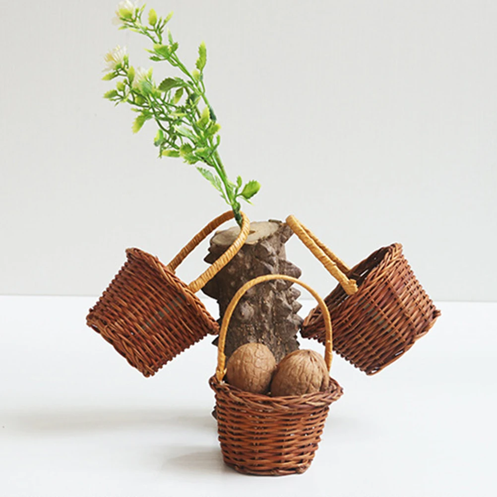 

Christmas Baskets Creative Mini Storage Basket Desktop Decoration Kids Diy Prop Eco-Friendly Home Organizer Tidy Light