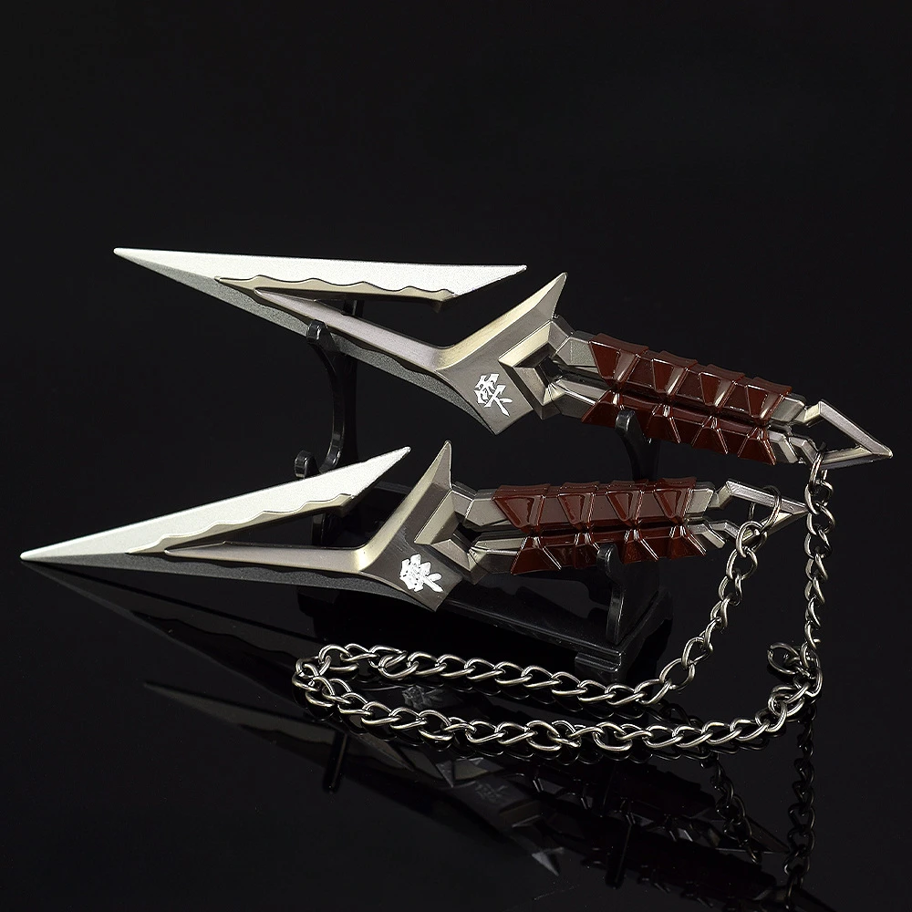 Juego de armas Valorant de 16cm, juego periférico Kuronami No Yaiba Goden, conjunto de Metal sin cortar, arma Ninja Melee, modelo, adornos, manualidades, juguetes de regalo