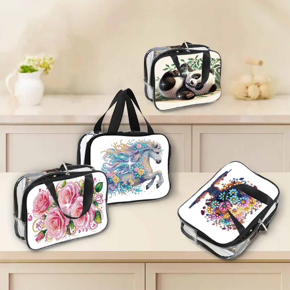 

Цельный набор, ремешок для алмазной живописи, портативная прозрачная косметичка, женский отдых и уход, подарок ручной работы.