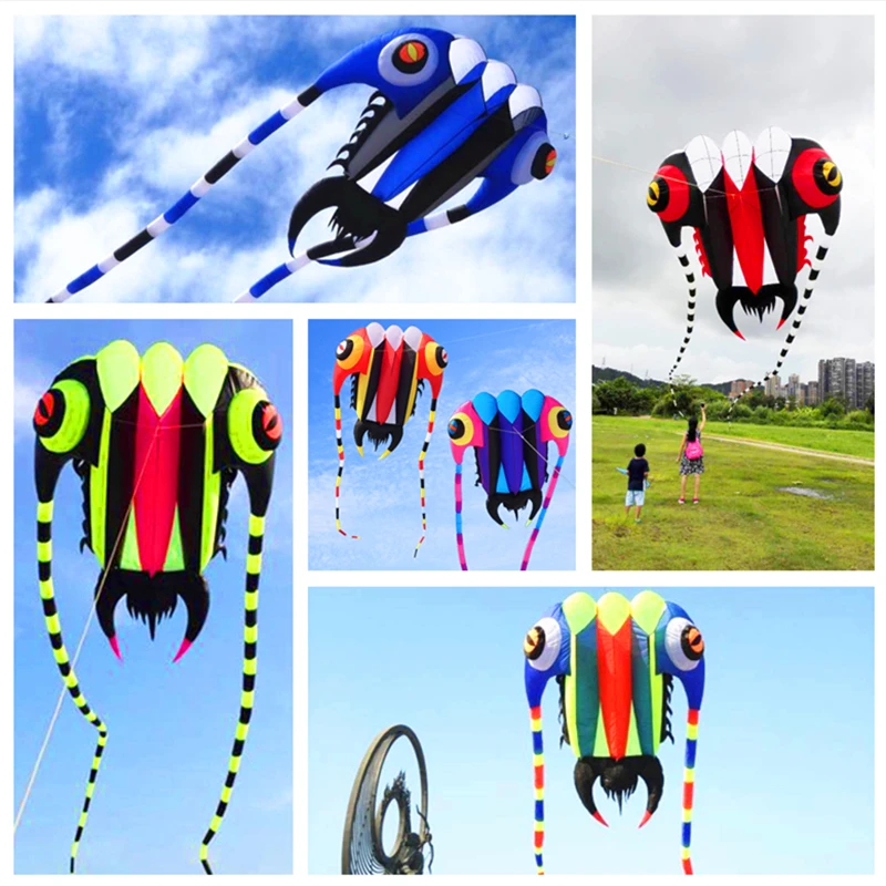 จัดส่งฟรี 16 ตารางเมตร trilobites ขนาดใหญ่ kite ไนลอนผ้า ripstop Alien Inflatable kite reel dragon kite ขนาดใหญ่พิเศษ kite สนุก