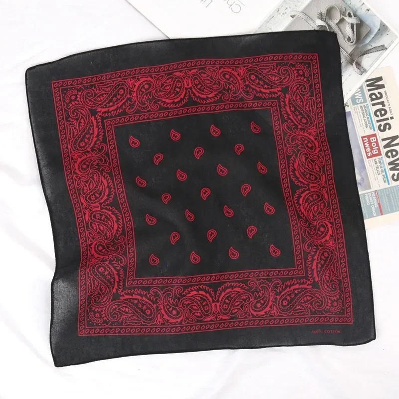 Unisex Cotton Hijab Women Printed Square Scarf Cycling Bandana Sun Protection Neck Cover Scarves Handkerchief Outdoor Headwear