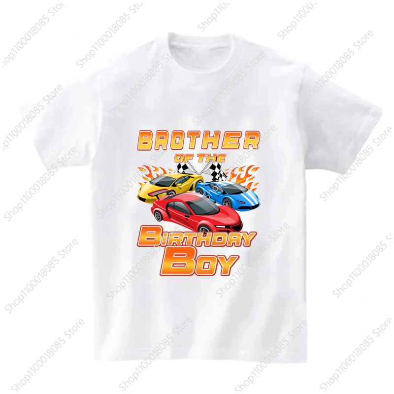 Cool Racing Birthday Party Top - Short Sleeve T-shirt Suitable for Racing Enthusiast Family Daddy Mommy Brother Sisters T-shirt 4